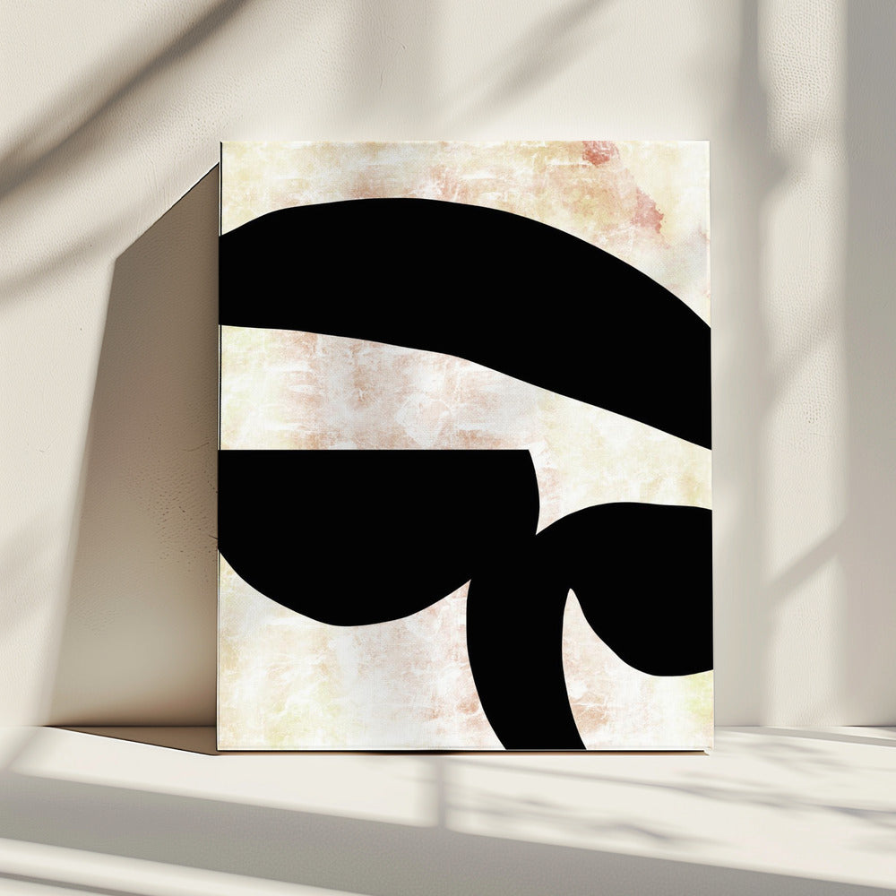 Abstract Black Shapes Print No 4 | Canvas