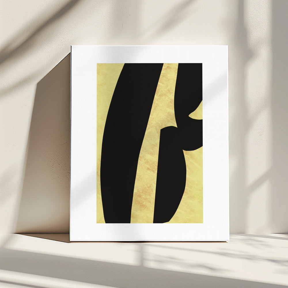 Abstract Black Shapes Print No 5 | Canvas