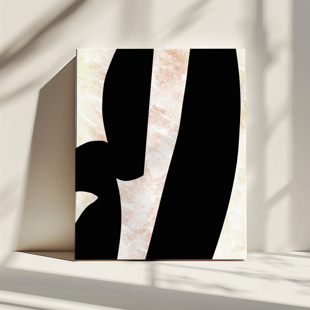 Abstract Black Shapes Print No 6 | Canvas