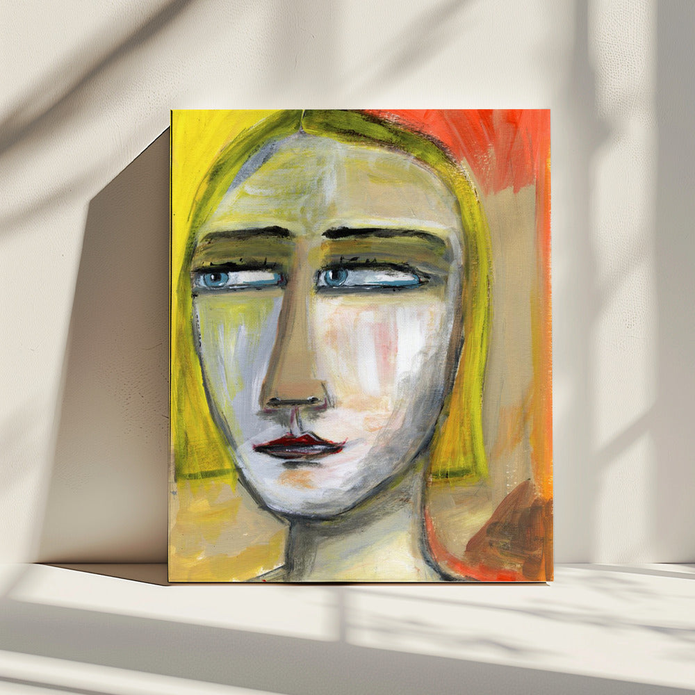 Narrowed Eyed Lady | Canvas