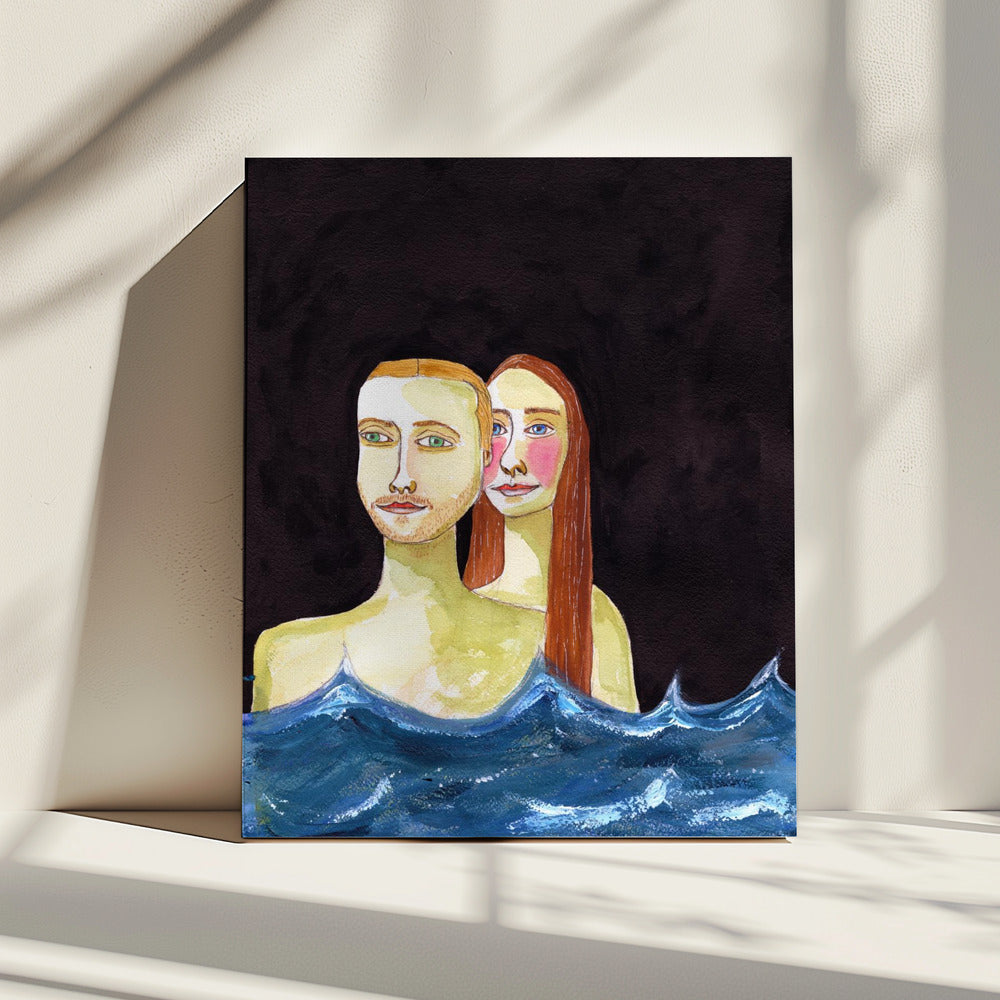The  Swimming Couple | Canvas