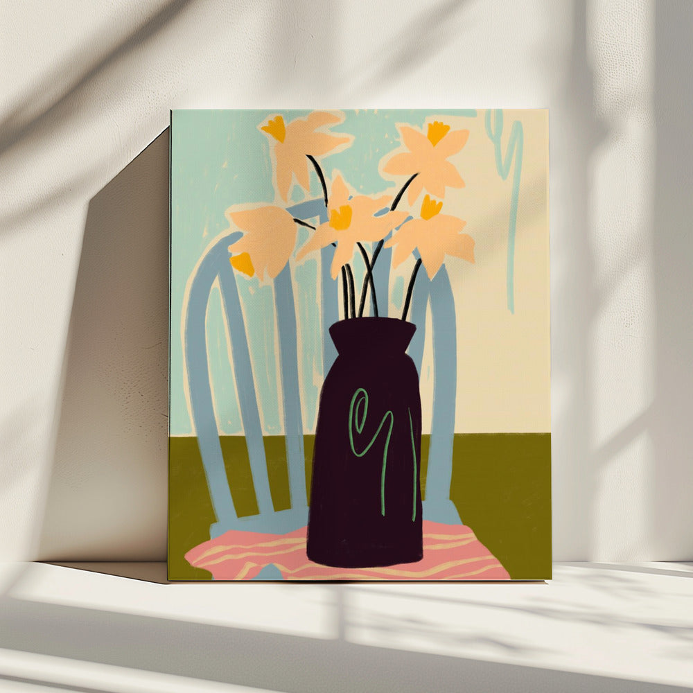 Minimalist Still Life With Flowers | Canvas