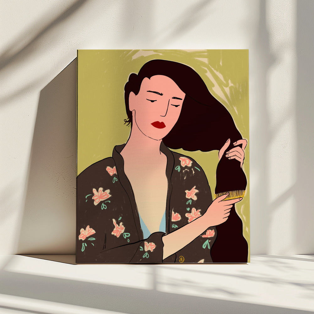 Woman With Long Hair | Canvas