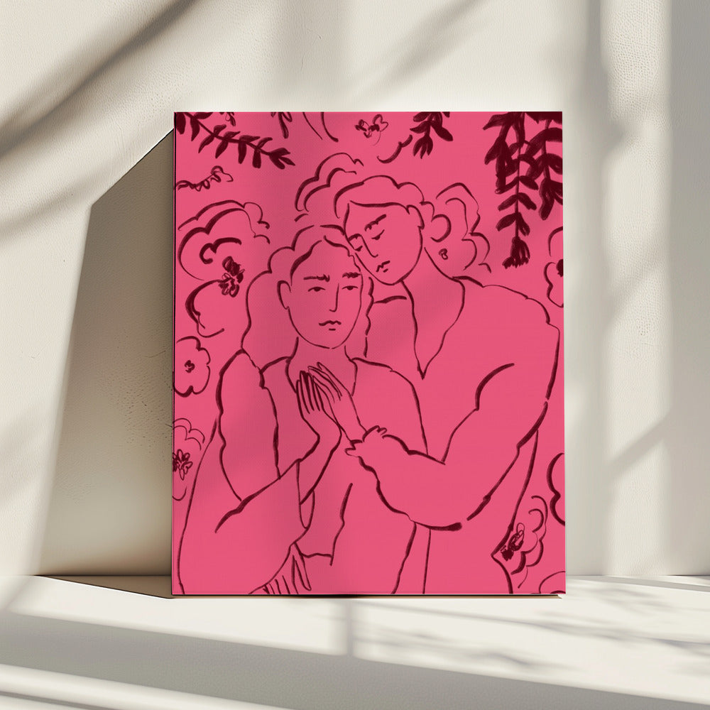 Holding Hands Pink | Canvas