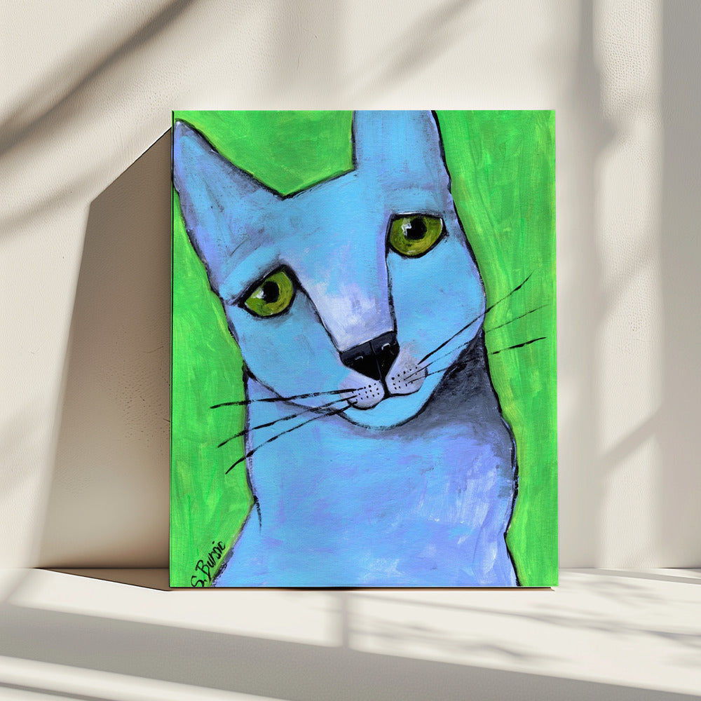 The Big Blue Cat | Canvas