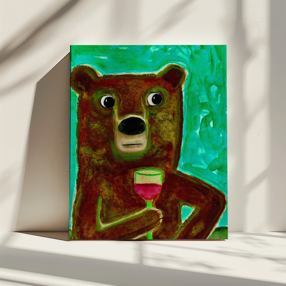Mr. Bear at the Bar | Canvas