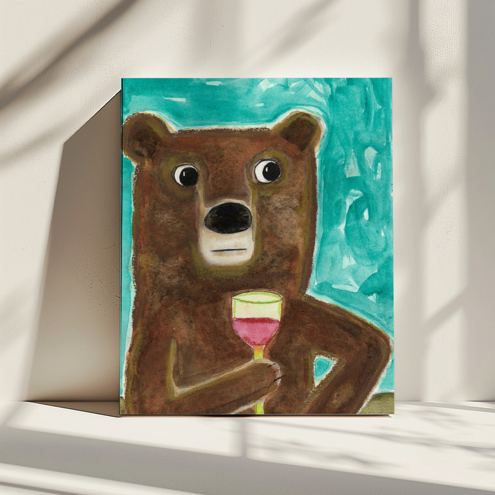Mr. Bear at the Bar | Canvas