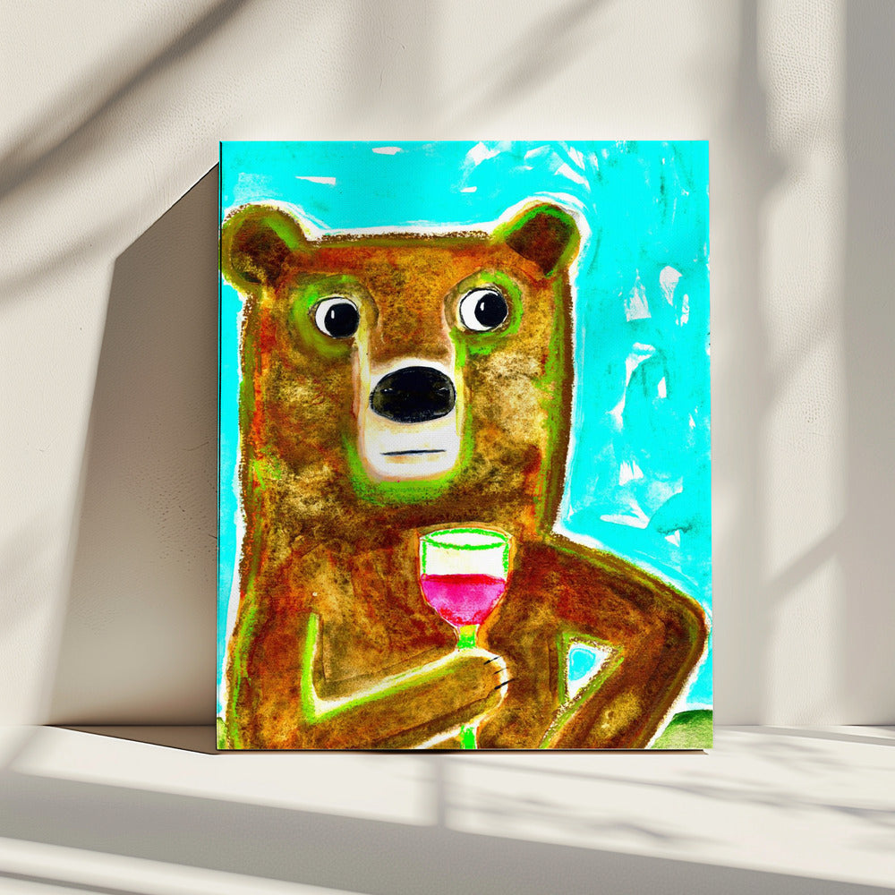 Mr. Bear at the Bar | Canvas