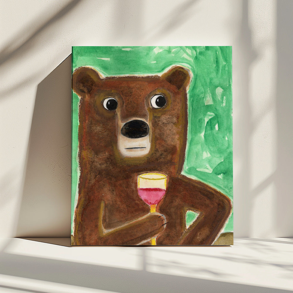 Mr. Bear at the Bar | Canvas
