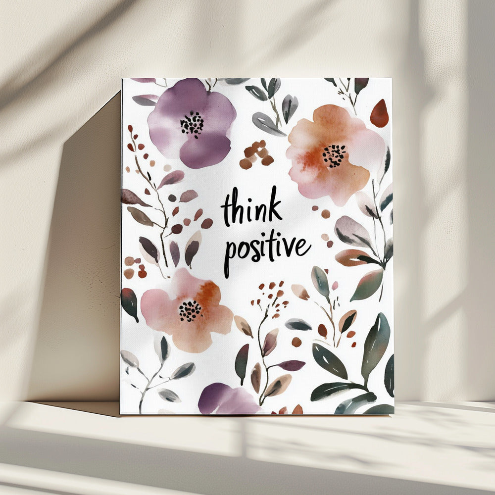 Floral Positivity Burst | Canvas