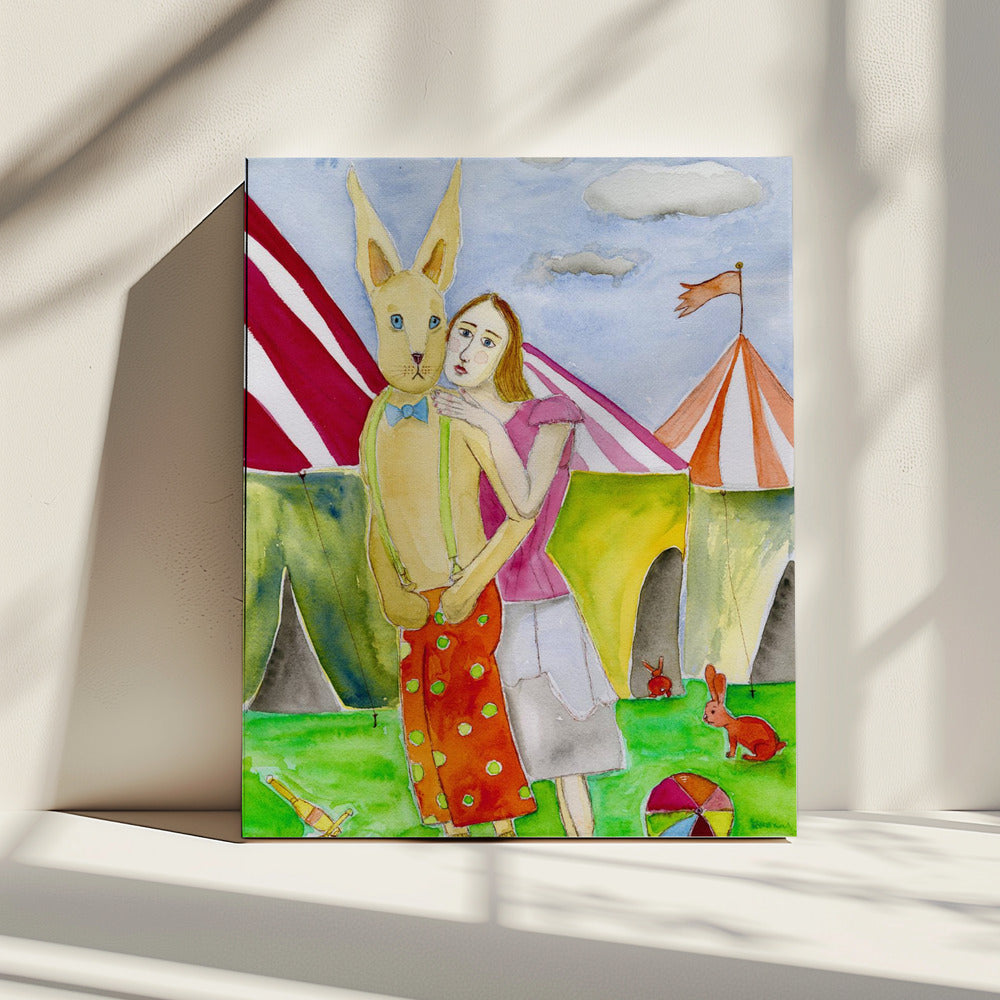 Circus Performers with Rabbits | Canvas