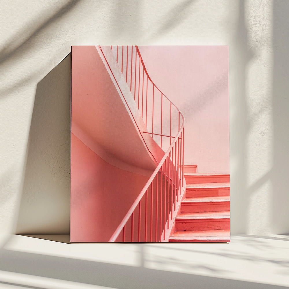 Pink Steps Cannes | Architectural Minimalism | Canvas