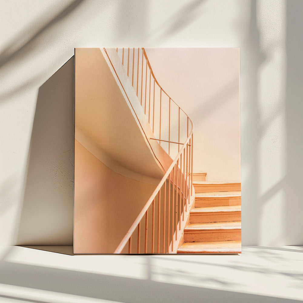 Orange Steps | Architectural Minimalism | Canvas
