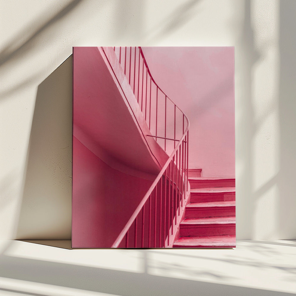Plum Steps | Architectural Minimalism | Canvas