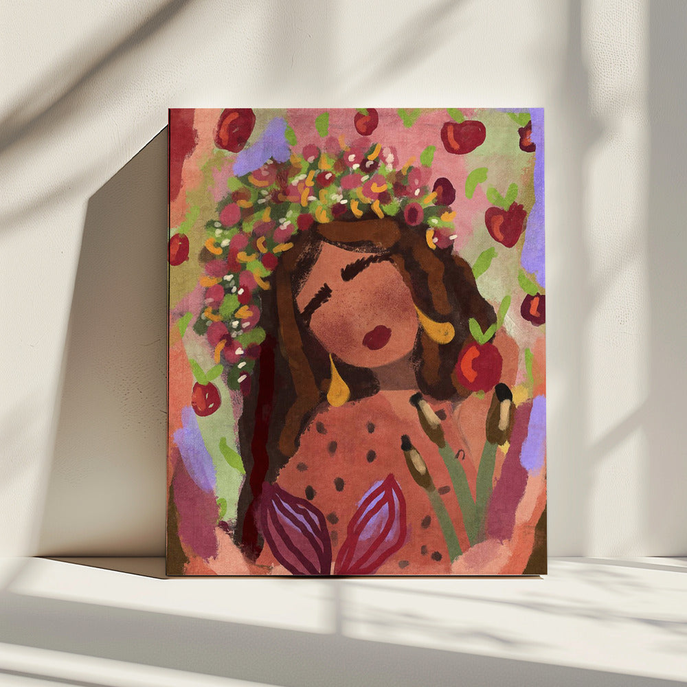 Woman and apples | Canvas