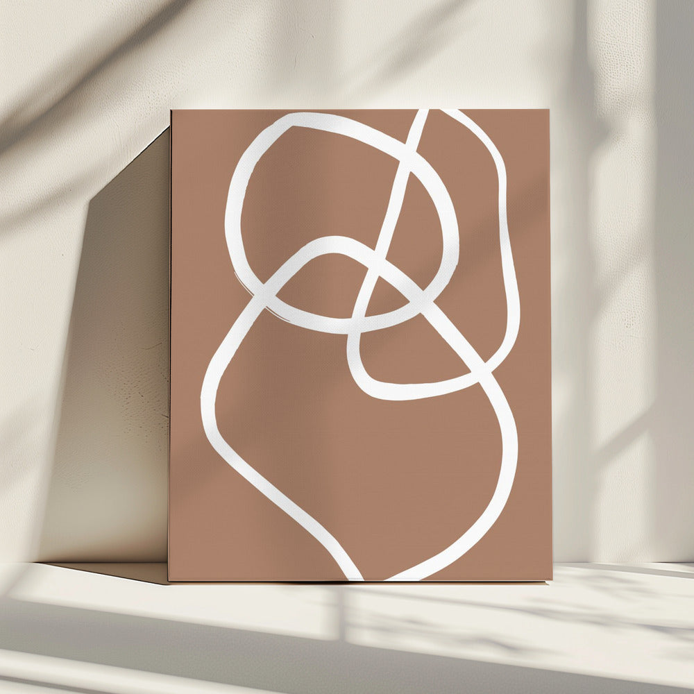 Abstract Lines Mocha | Canvas