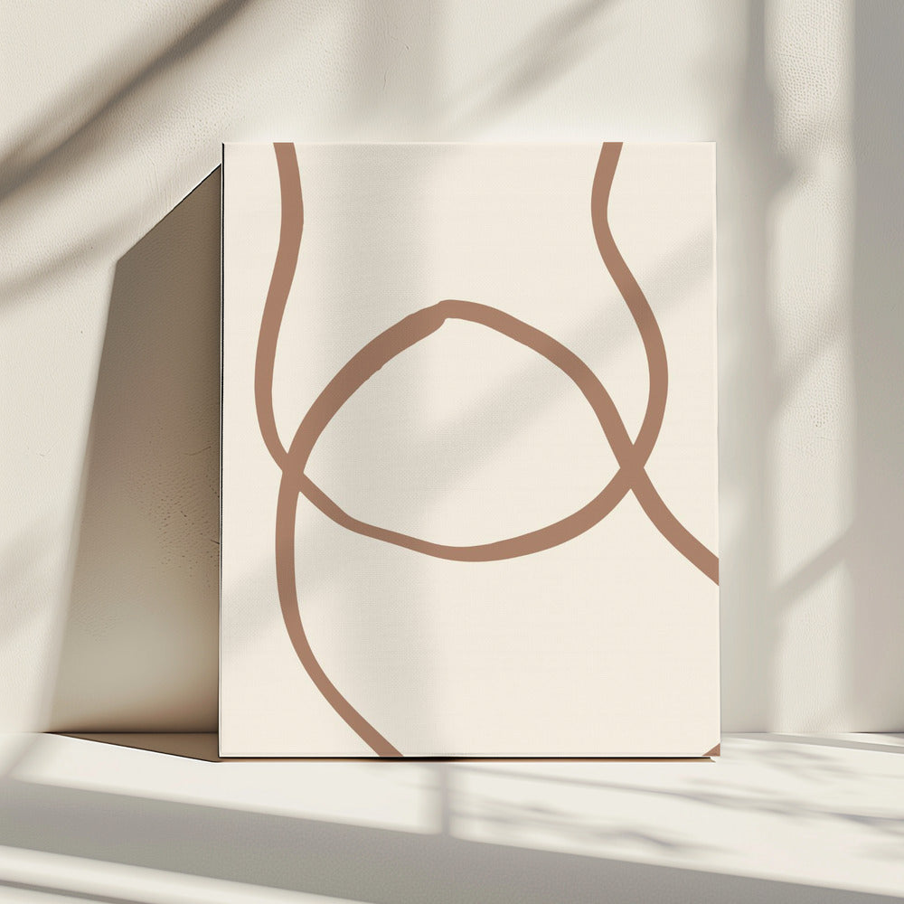 Abstract Lines Mocha 6 | Canvas