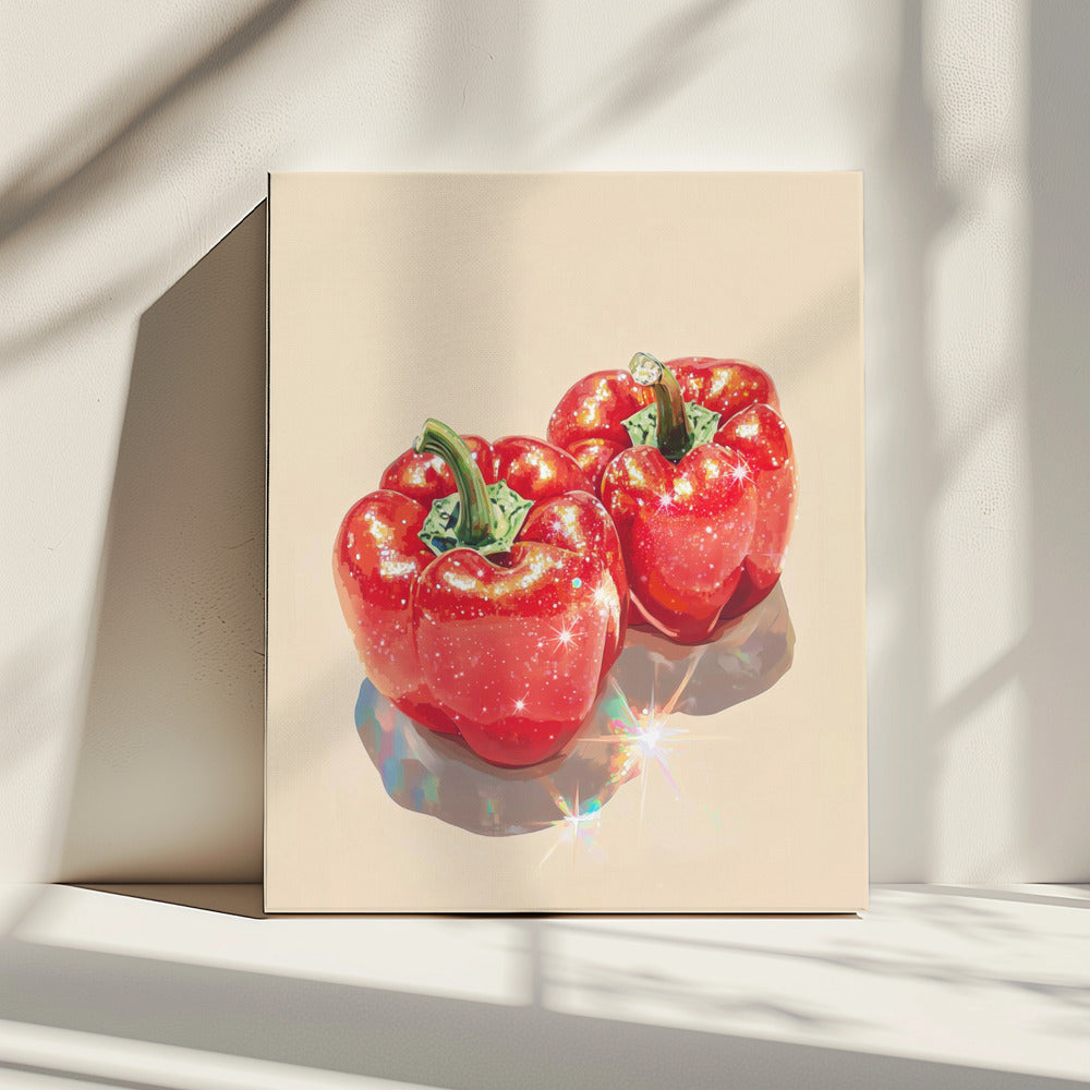 Sparkling Red Bell Peppers | Canvas