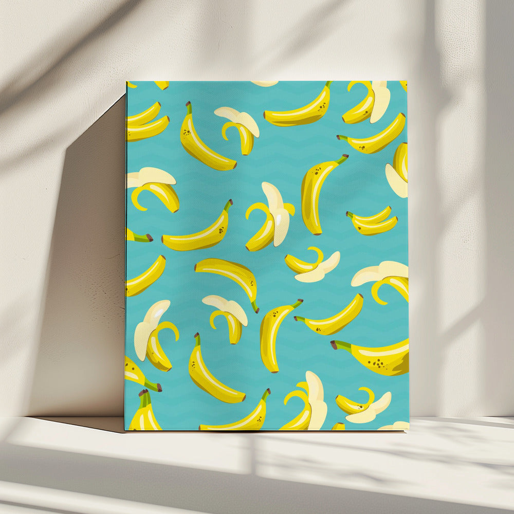 Playful Pattern Of Yellow Bananas | Canvas
