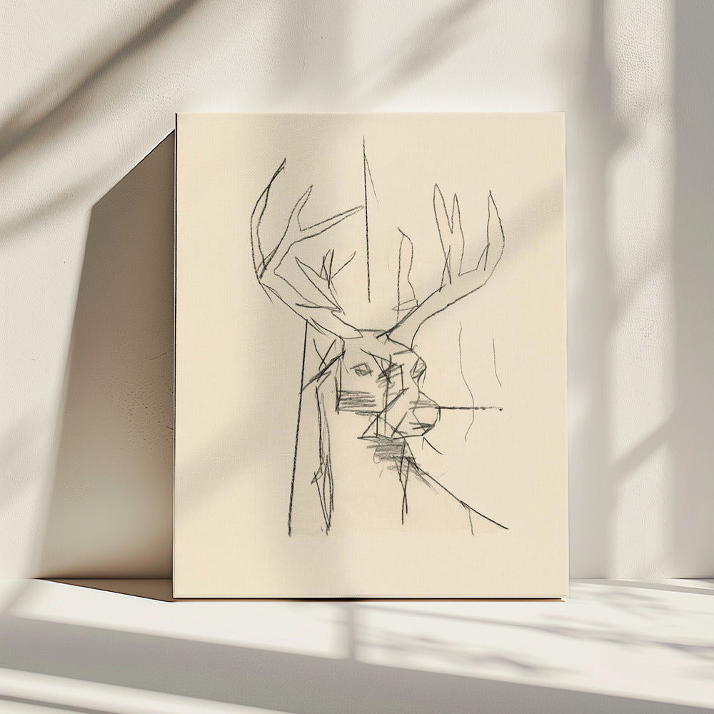 Étude Cerf (stag) No.2 | Canvas