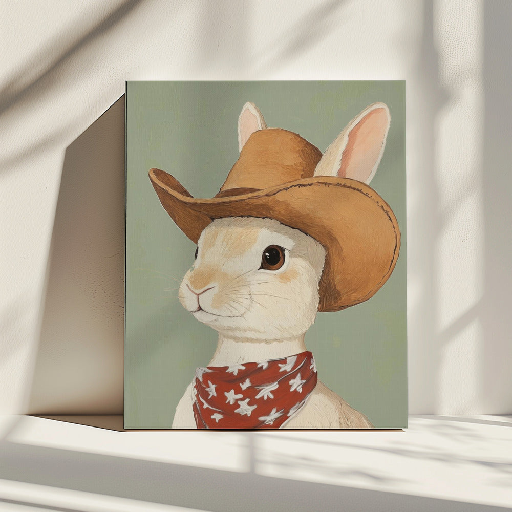 Cowboy Rabbit | Canvas