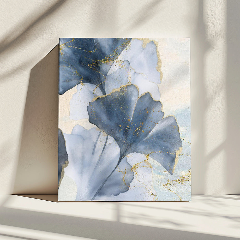 Blue Ginkgo Leaves 2 | Canvas
