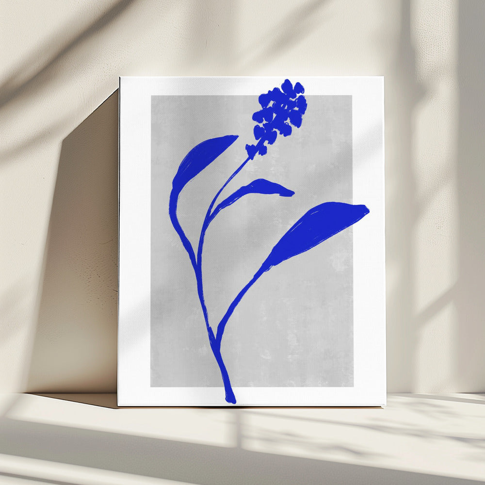 Azure Blossom Silhouette | Canvas