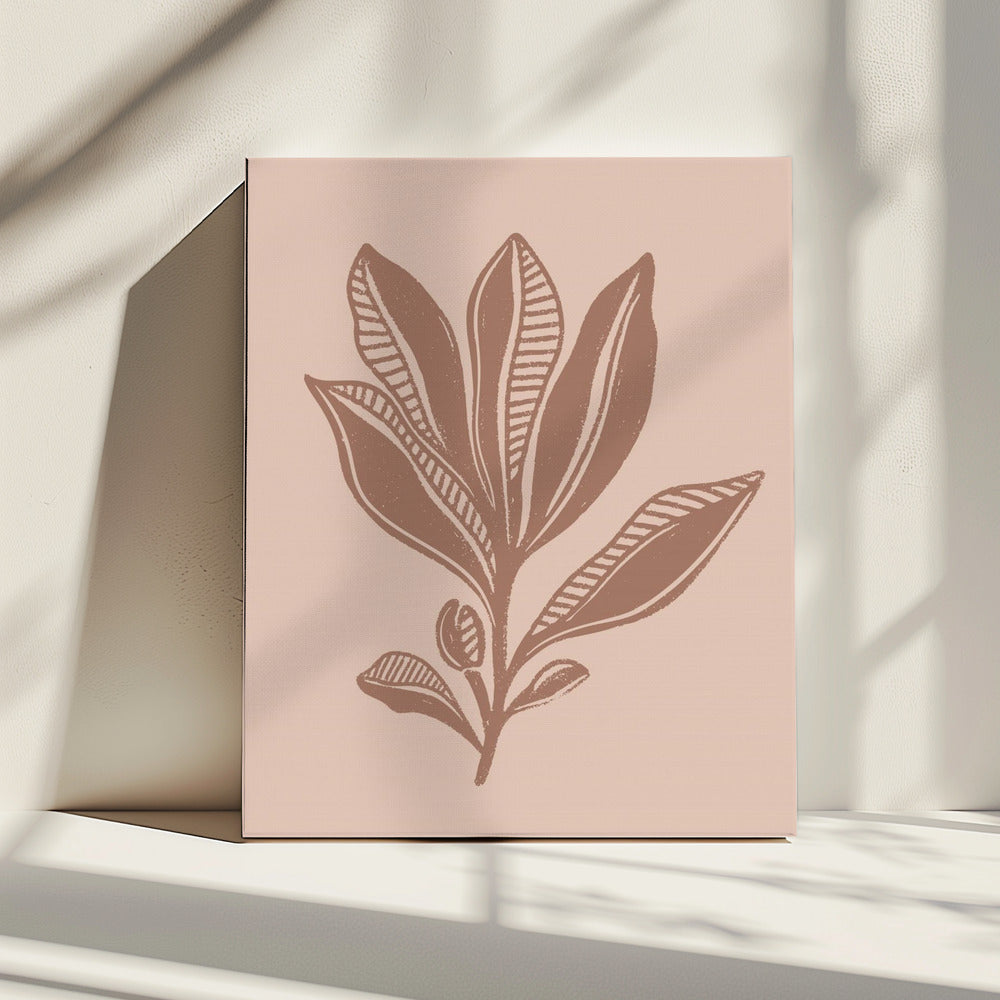 Mocha Foliage | Canvas