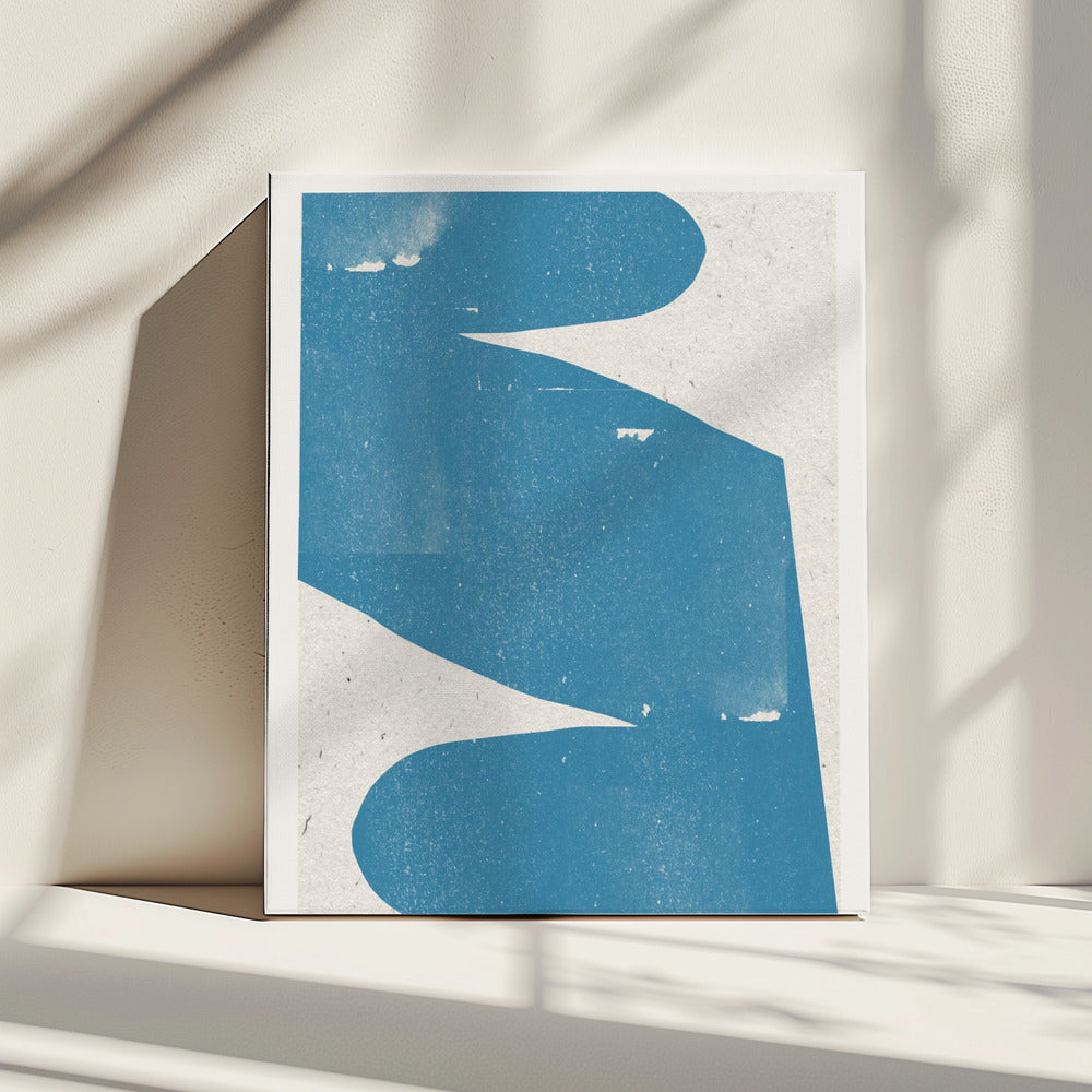 Blue Abstract Curve | Canvas