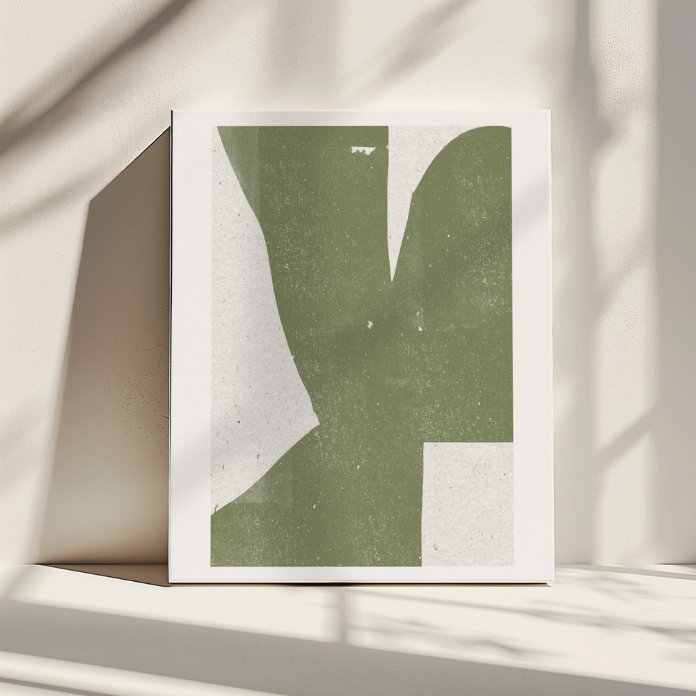 Green Abstract Form | Canvas