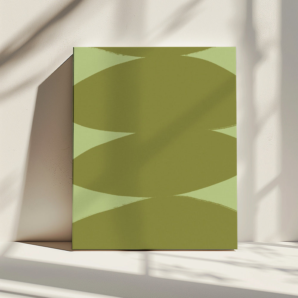 Green Harmony Shapes | Canvas