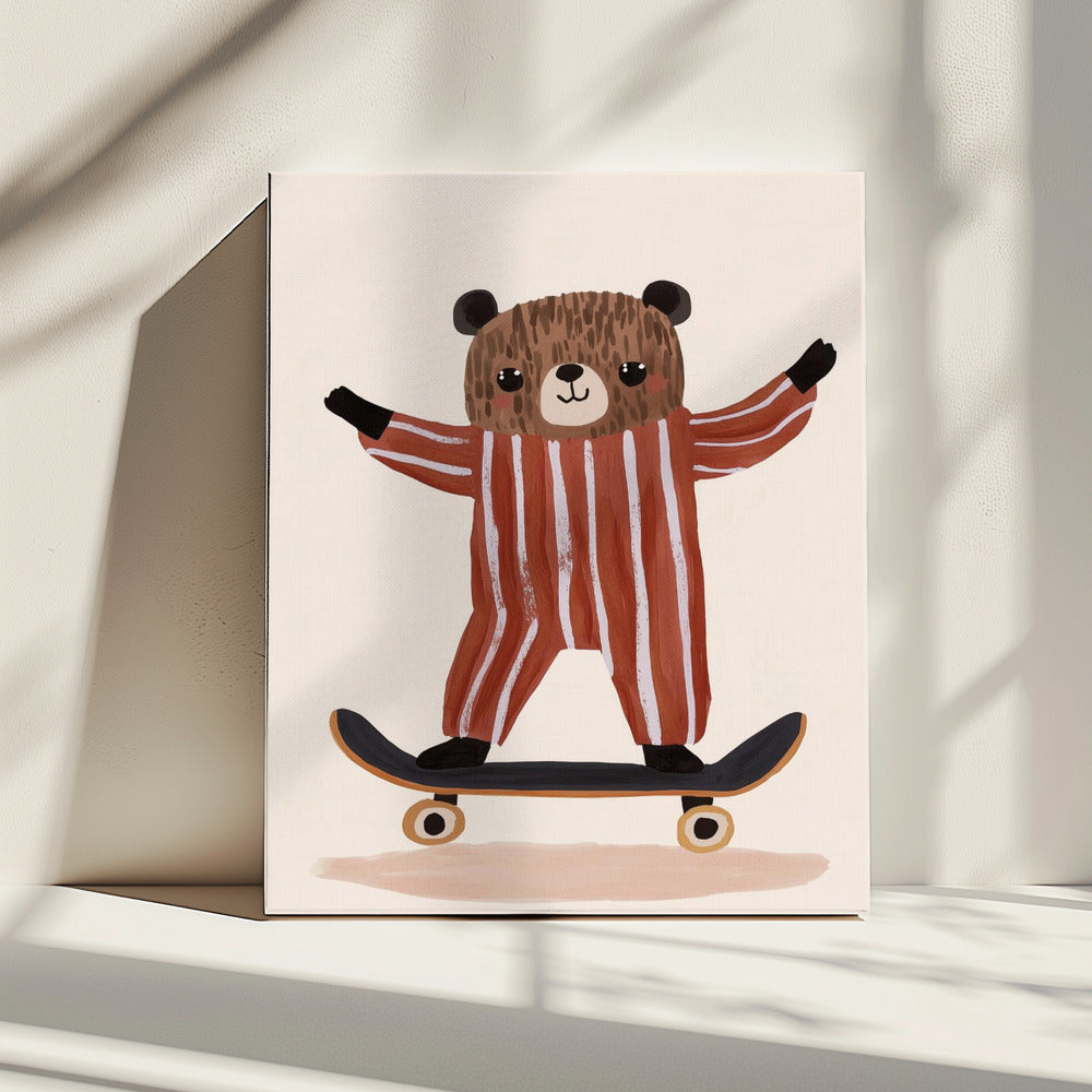 Skater Bear Joy | Canvas