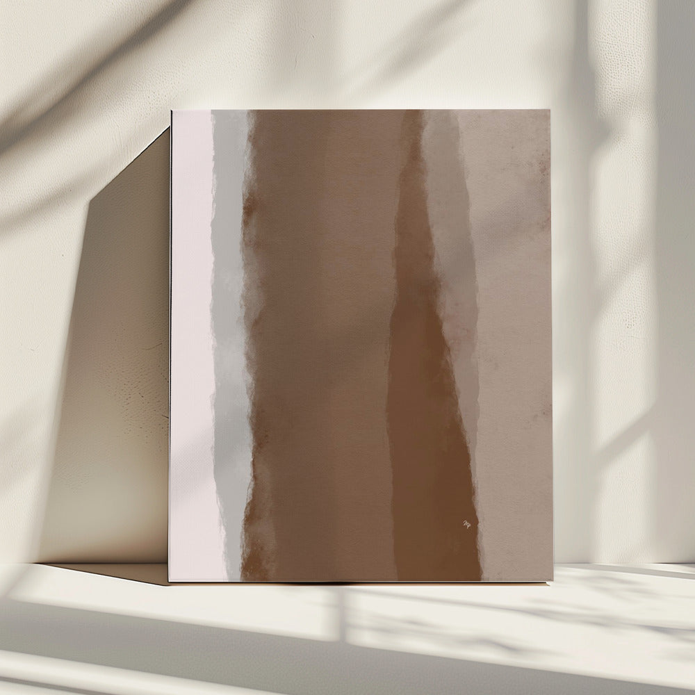Abstract Mocha Linearity | Canvas
