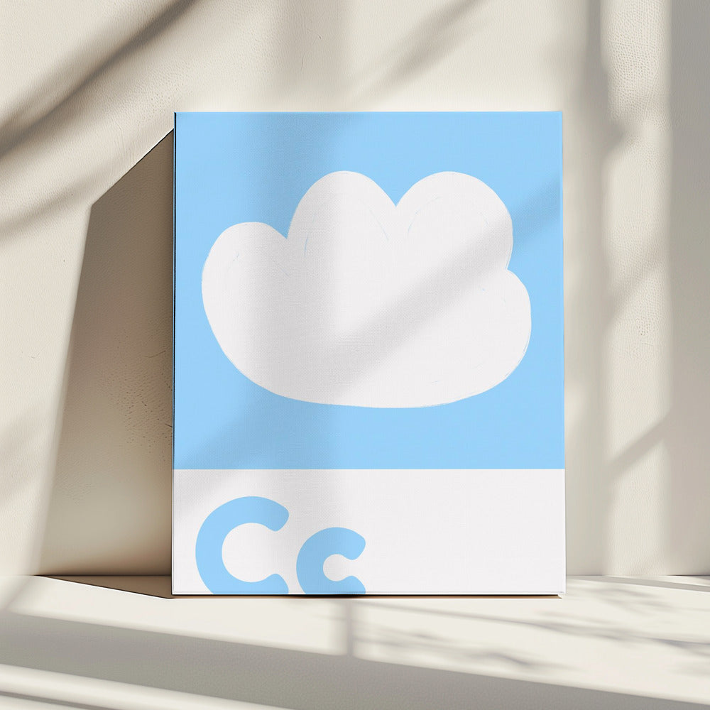 Cloudy Alphabet Sky | Canvas