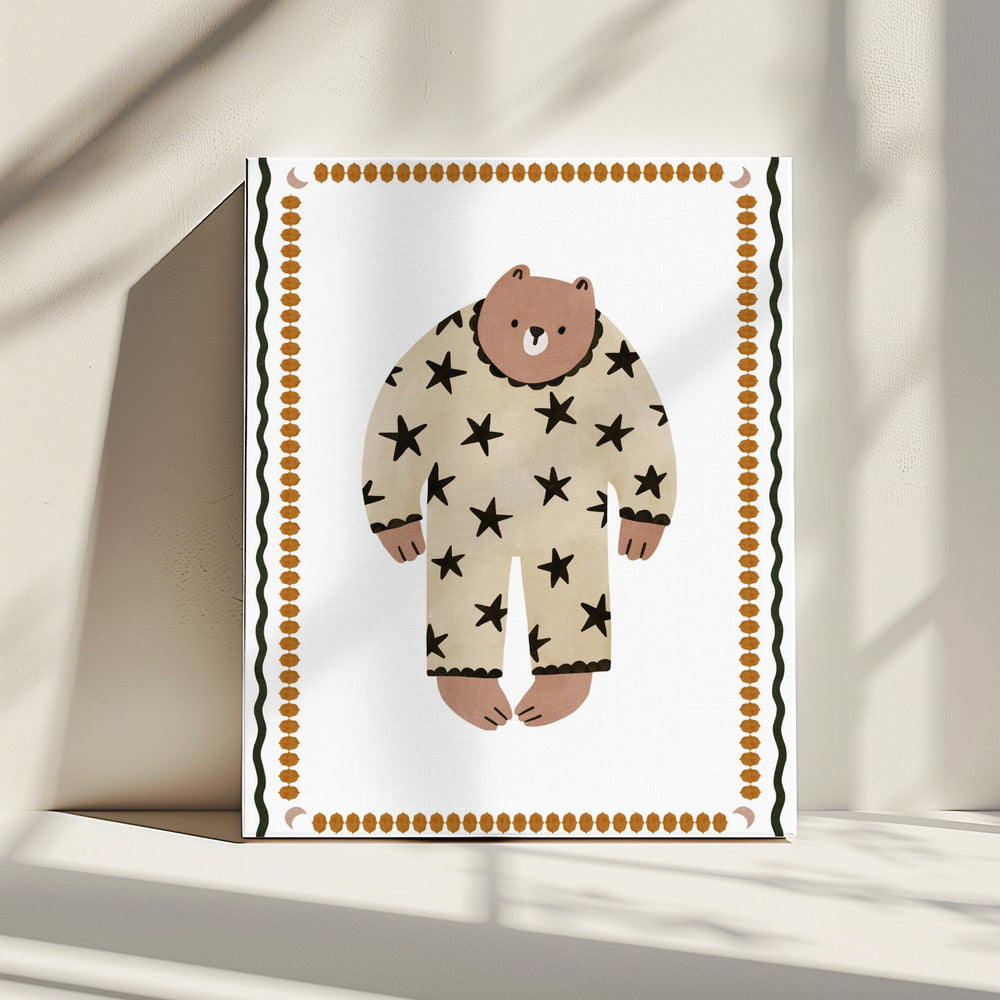 Starry Pajama Bear | Canvas