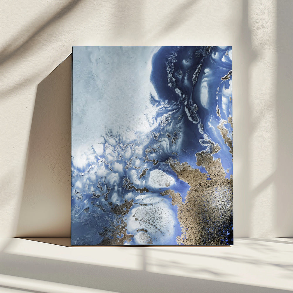 Zen Art &#039;Ocean Wave Waltz  2&#039; - Watercolor waves | Canvas