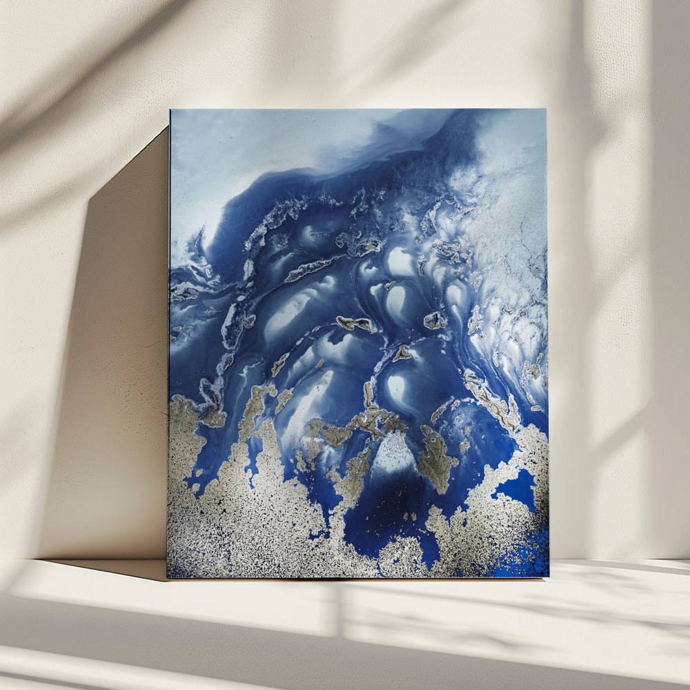 Soothing -&quot; Ocean Wave Waltz  1&quot; - Watercolor waves | Canvas