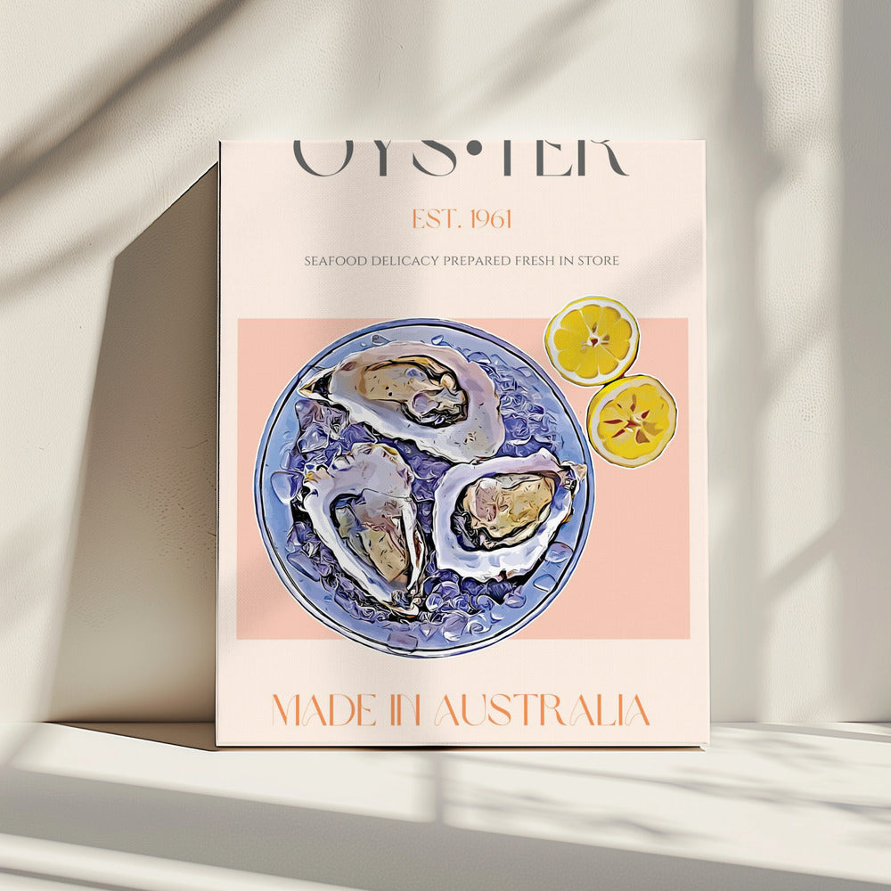 Fresh Oysters with Lemon Slices | Canvas