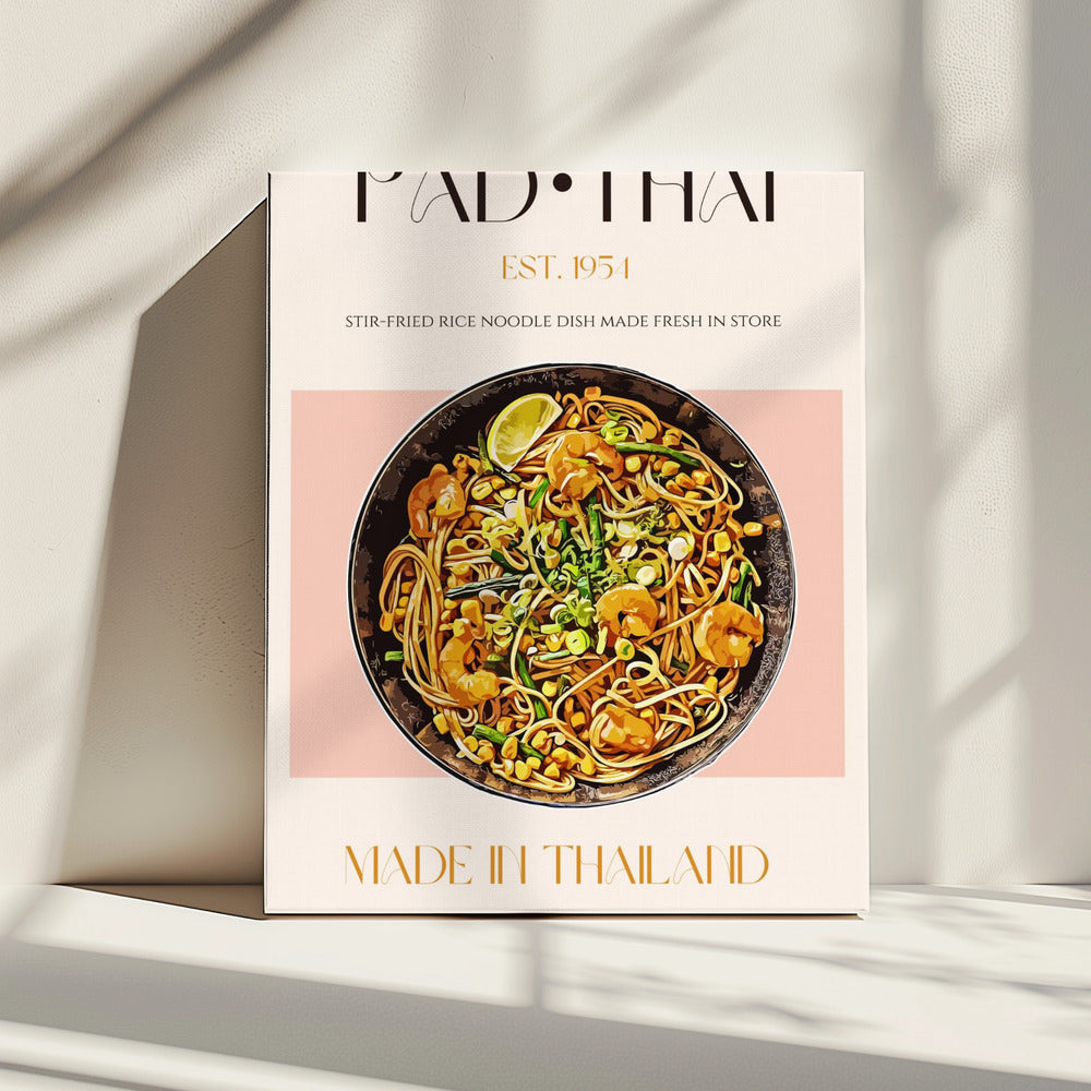 Elegant Illustration of Pad Thai | Canvas