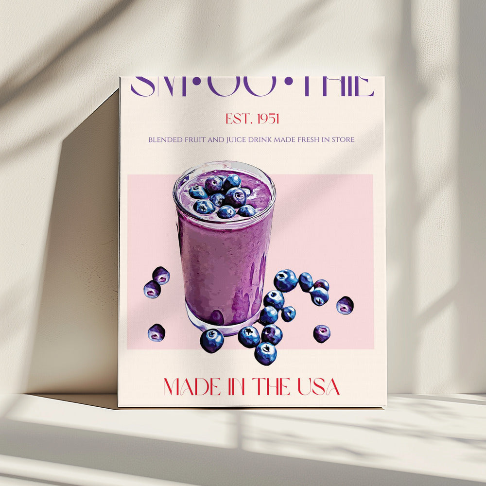 Blueberry Smoothie Illustration | Canvas