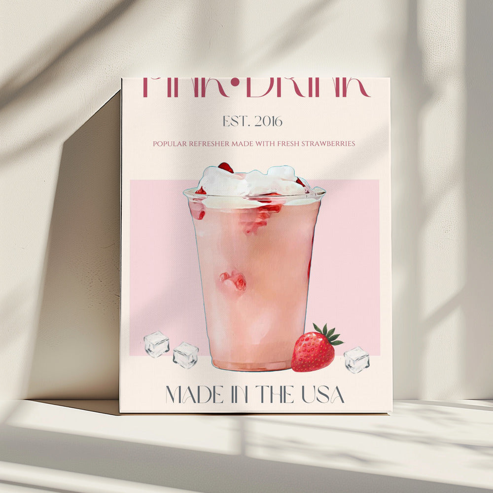 Pink Drink Print | Canvas