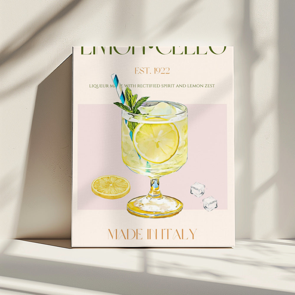 Illustration Of A Limoncello Drink | Canvas