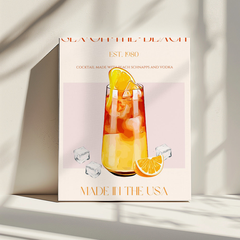 Tropical Sunset Sip | Canvas