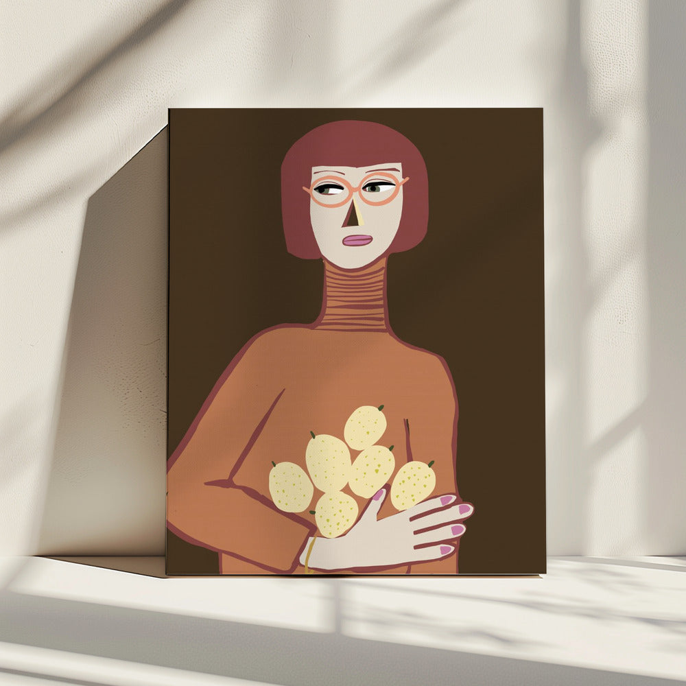 Lady with lemons | Canvas