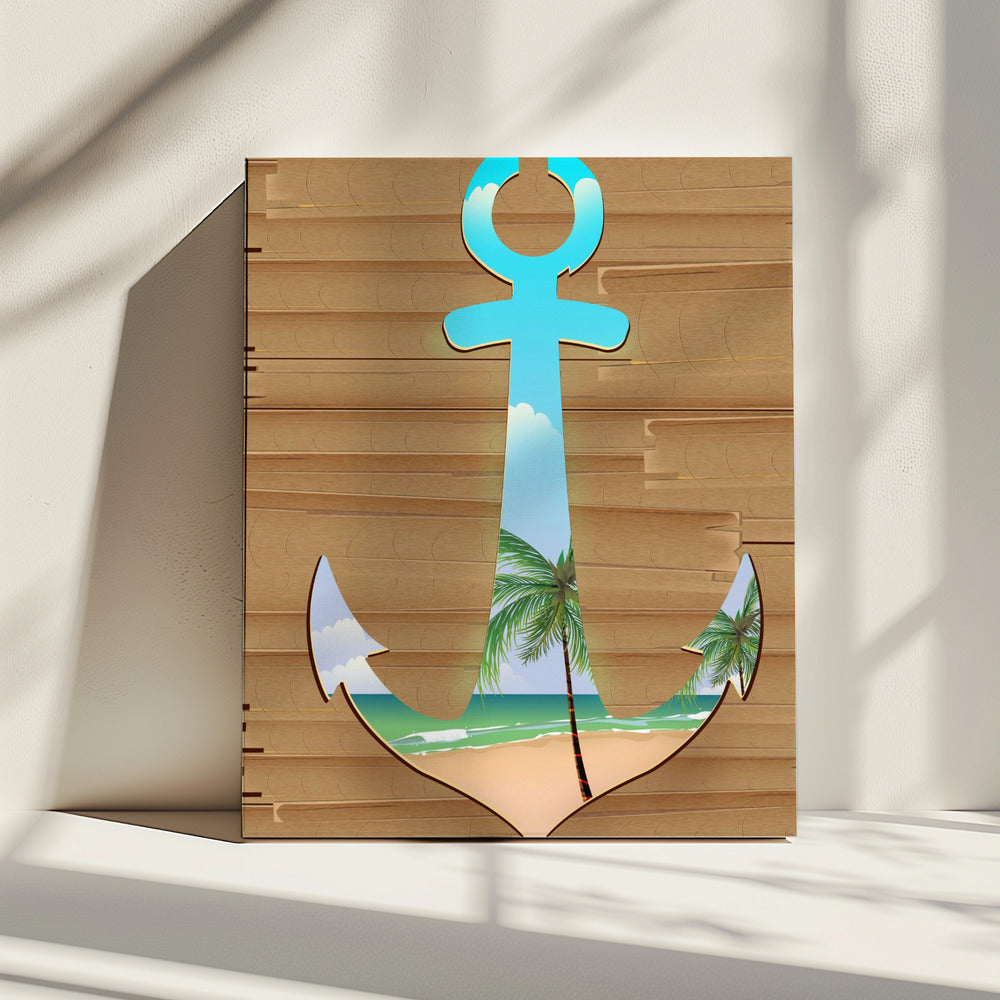 Anchor On The Beach | Canvas