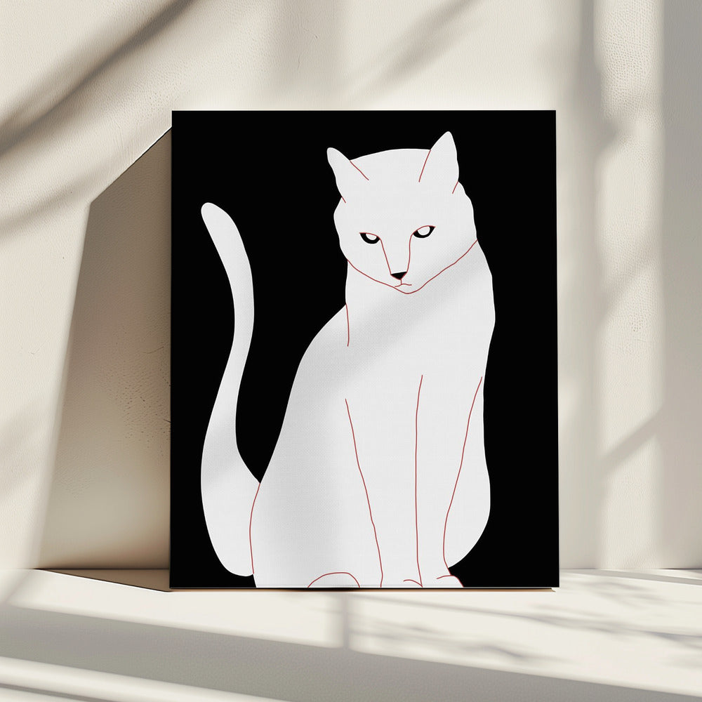 White and black cat | Canvas