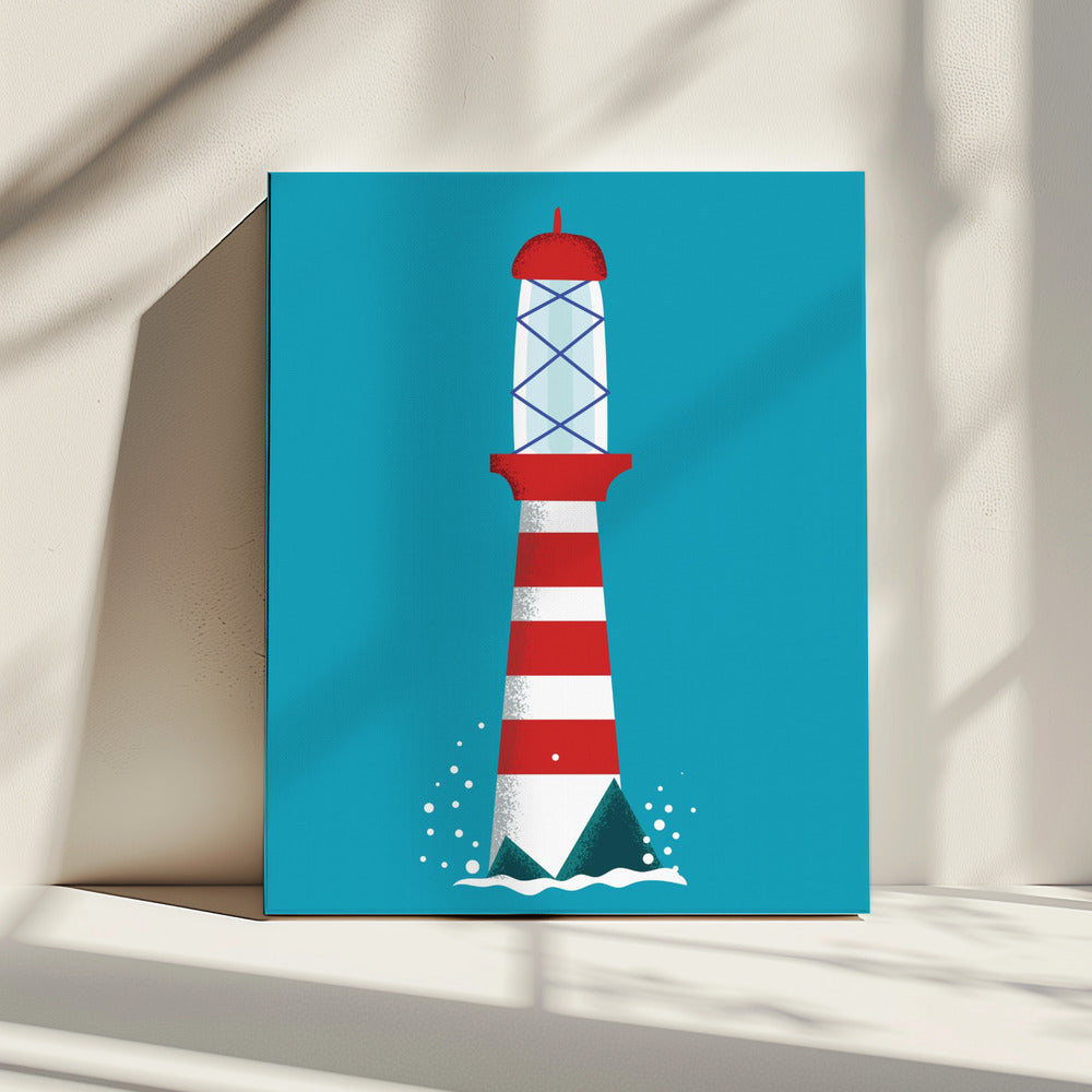 Striped Lighthouse | Canvas