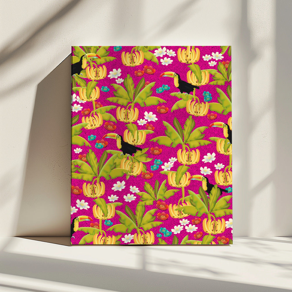 Bananas And Toucans Pattern | Canvas