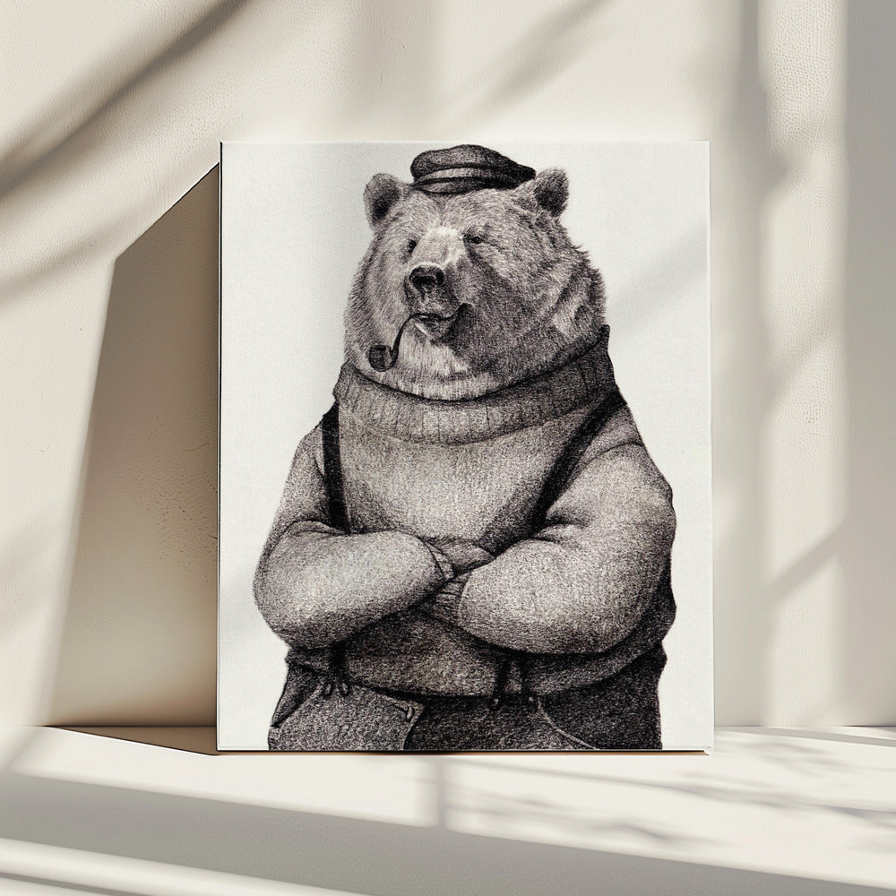 Bear In Vintage Attire | Canvas