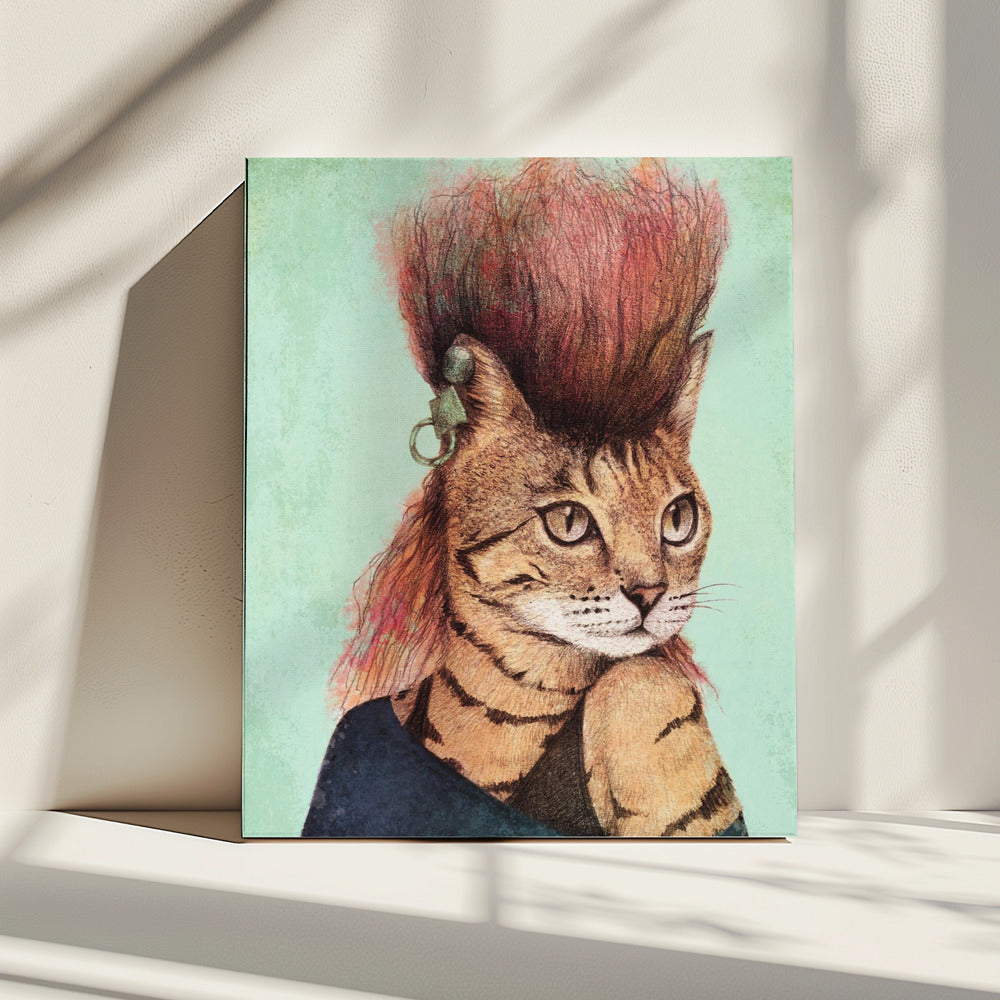 Stylish Tabby Cat | Canvas
